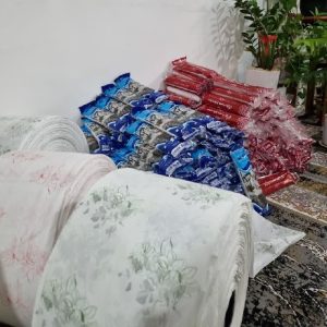 سفره یکبارمصرف وپلاستیک زباله