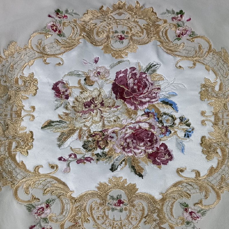 گلدوزی پارچه رومبلی(تک گل)